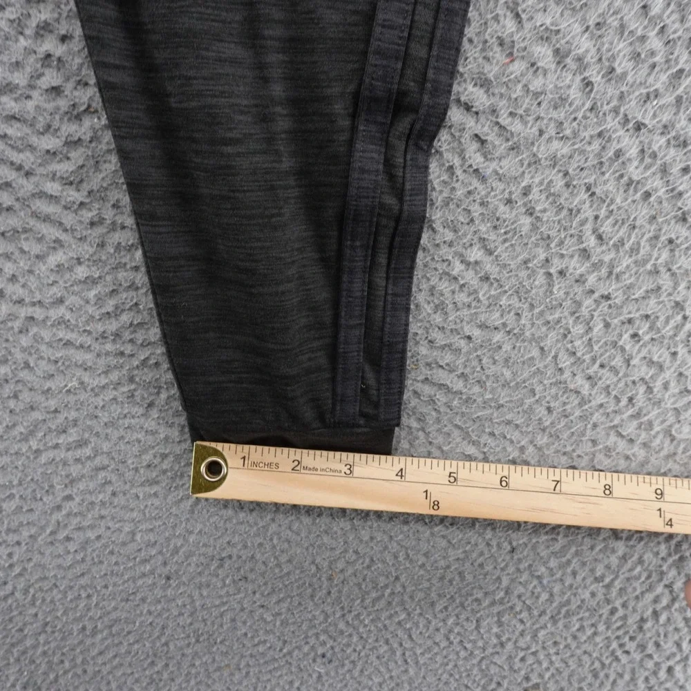 Adidas Girls Melange Joggers Black Heathered Tapered Pants XS 6/6X NEW‎
